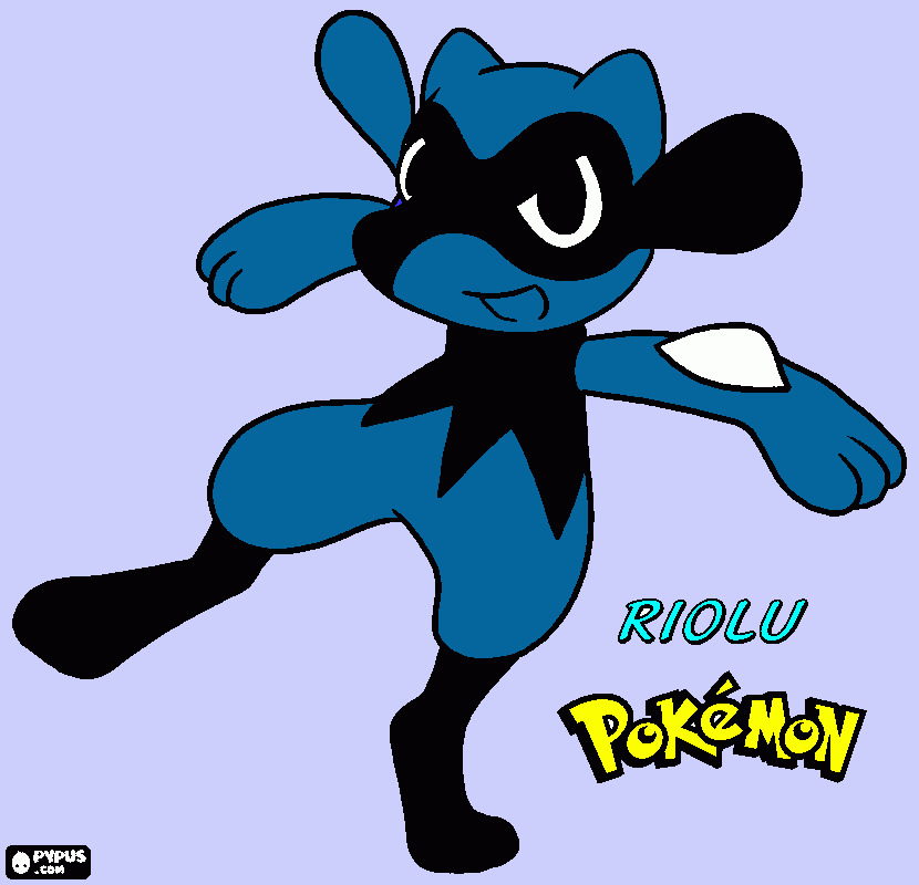 Riolu coloring page