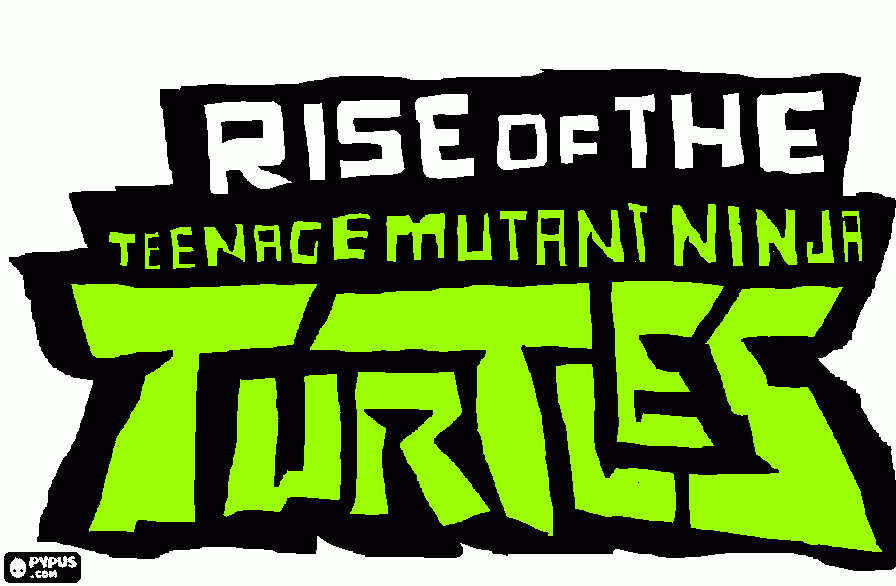Rise of the Teenage Mutant Ninja Turtles Logo coloring page