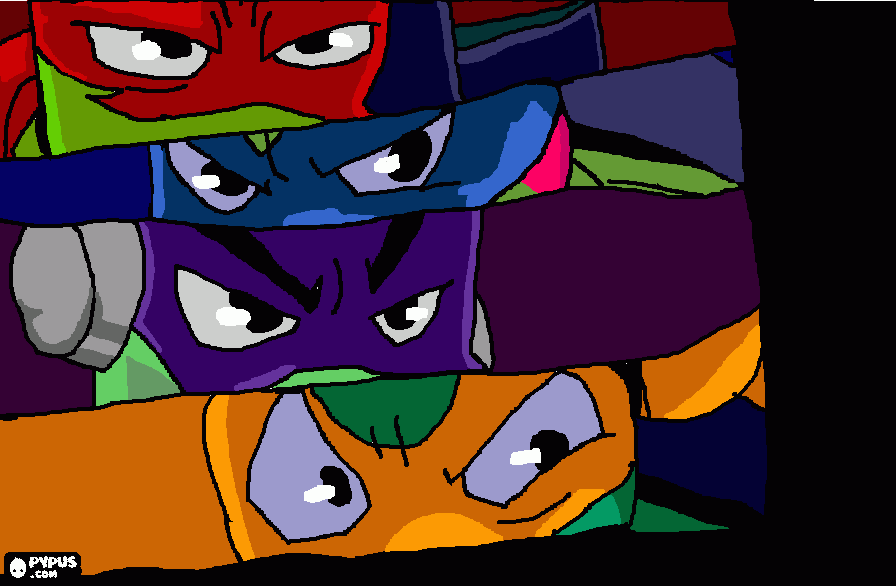Rise of the TMNT Eyes coloring page