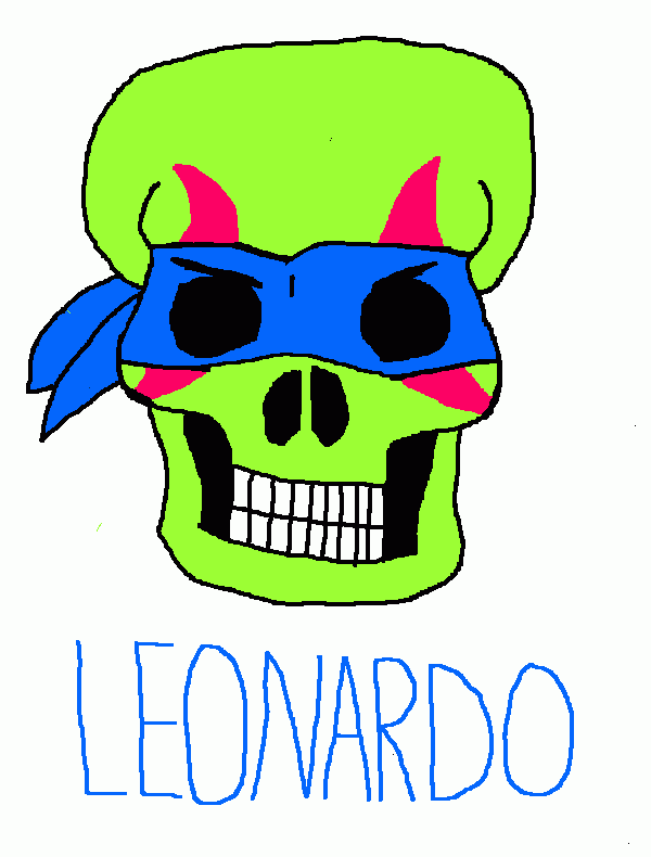 Rise of the TMNT Skulls: Leonardo coloring page