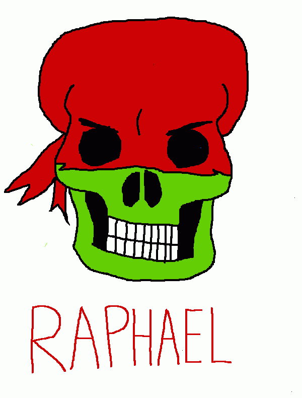 Rise of the TMNT Skulls: Raphael coloring page
