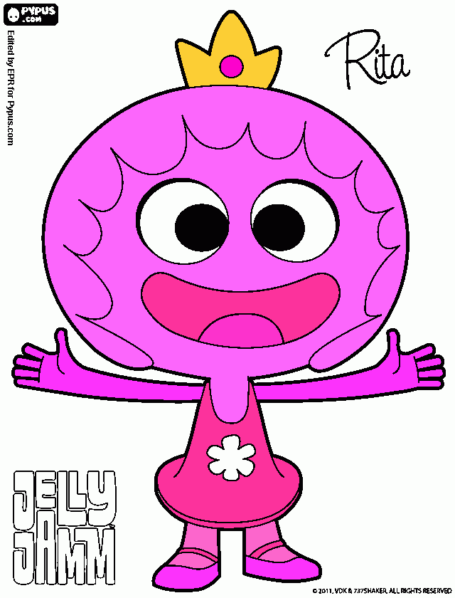 rita princess crown coloring page