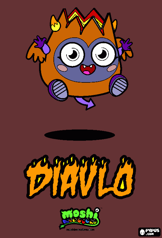 Robert's Moshi Monster coloring page