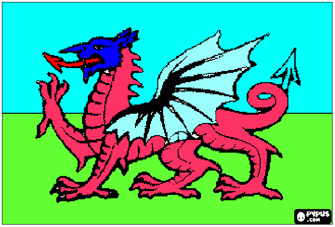 Robin's dragen coloring page