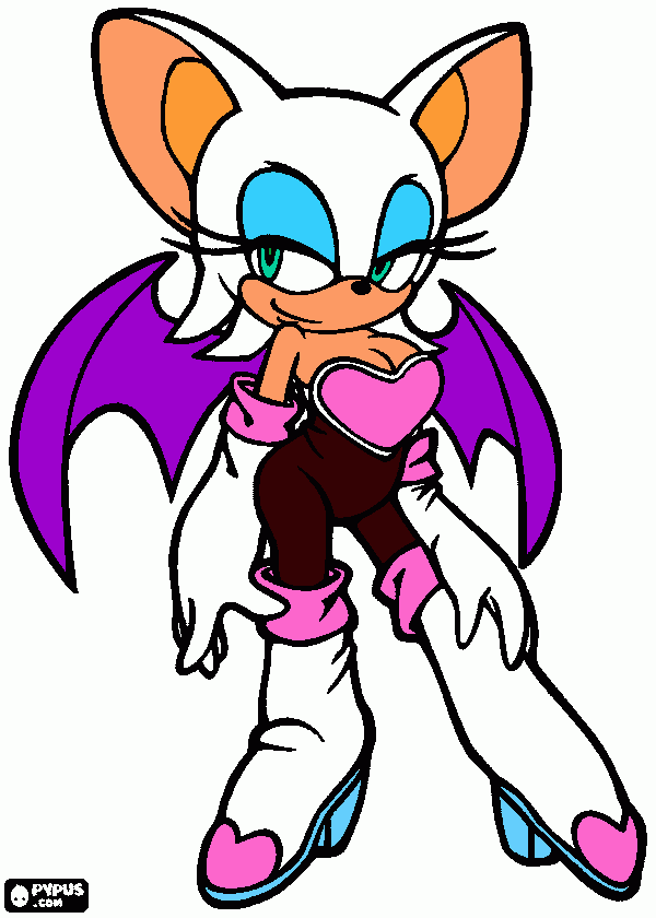 Rogue (Sonic X) coloring page