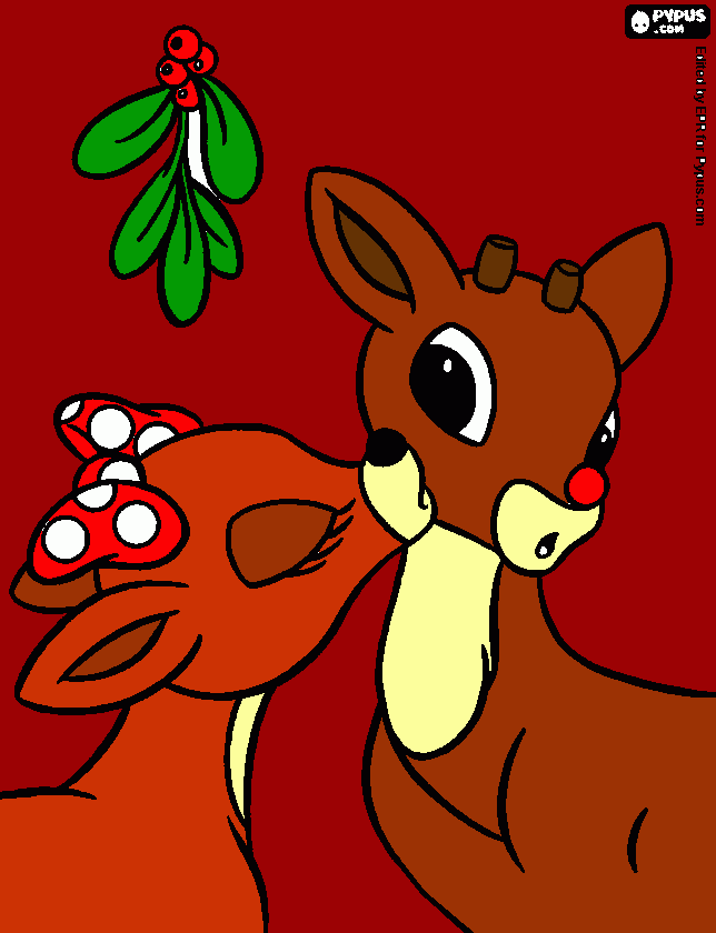 Roldoph coloring page