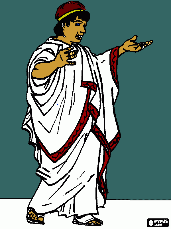 roman guy coloring page