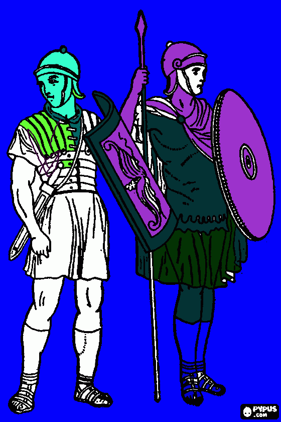 roman soldiers coloring page