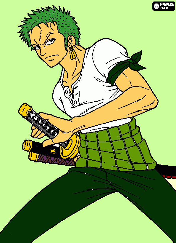 roronoa zoro - one piece coloring page