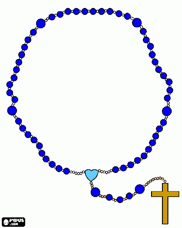 rosary coloring page