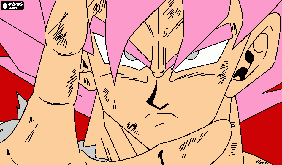 Rose Goku Black coloring page, printable Rose Goku Black