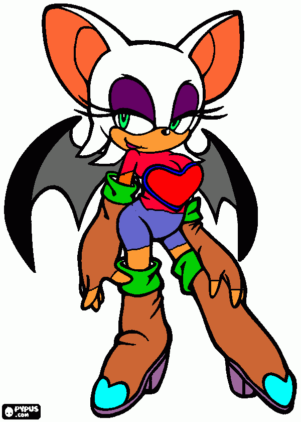 rouge party szerkóban coloring page