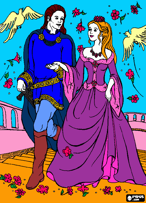 Royal Wedding coloring page