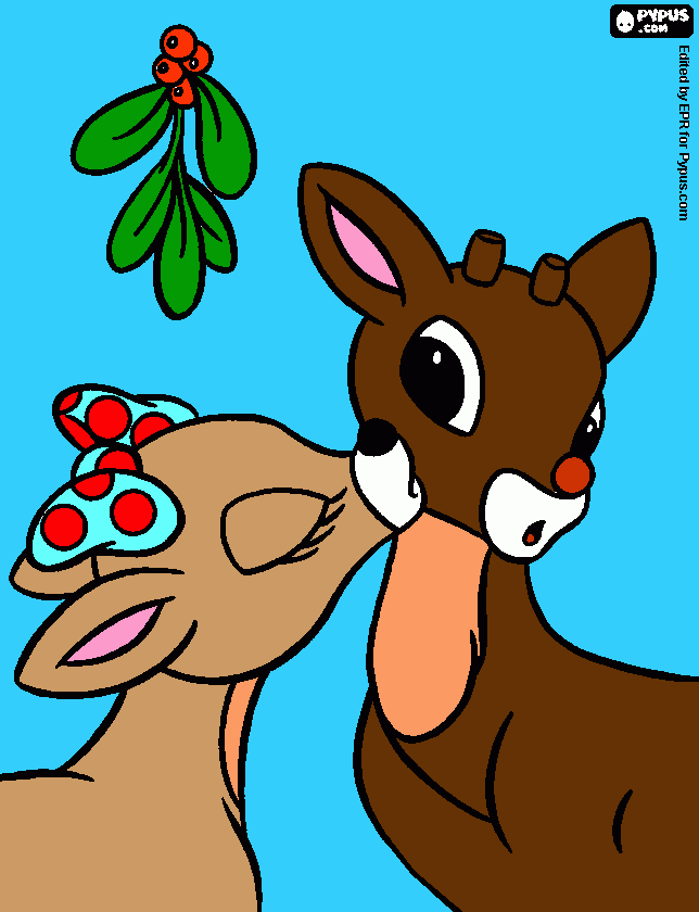 rudoiph and clarice coloring page