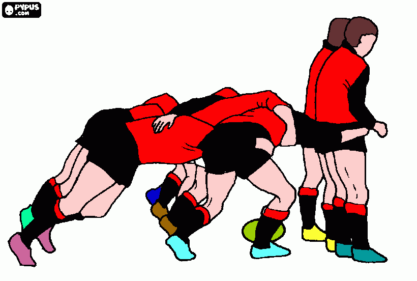 Rugby coloring page