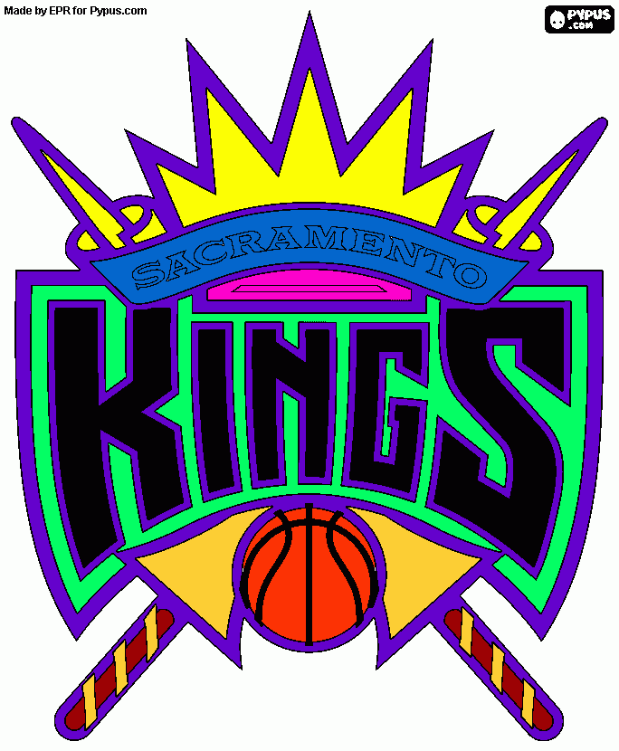 sacramento kings coloring page