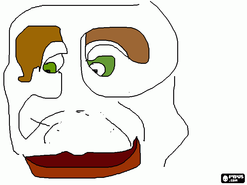 Sad face coloring page