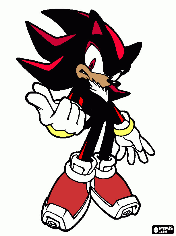 sadow form sonic x coloring page