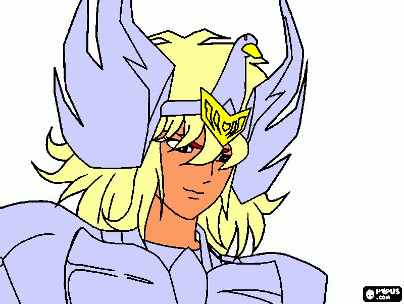 saint seiya coloring page