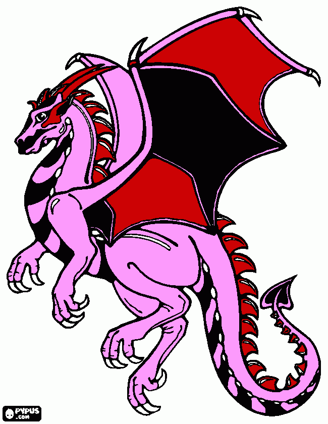 sakura the dragon coloring page