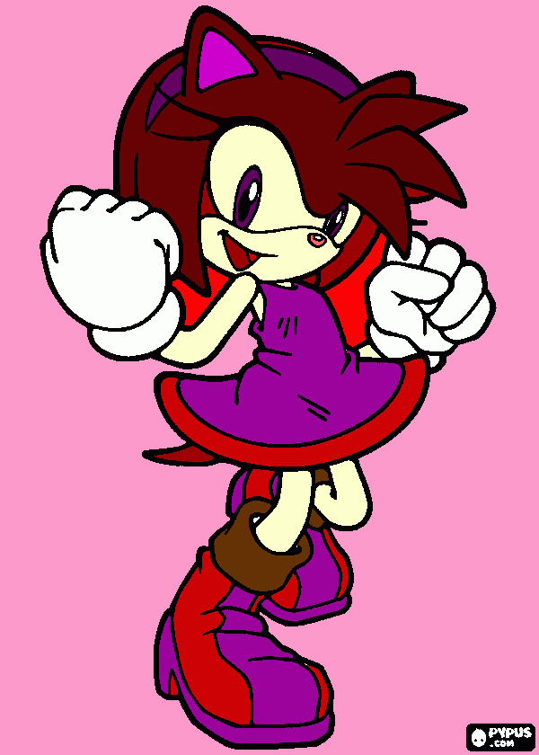 Sally from super sonic coloring page