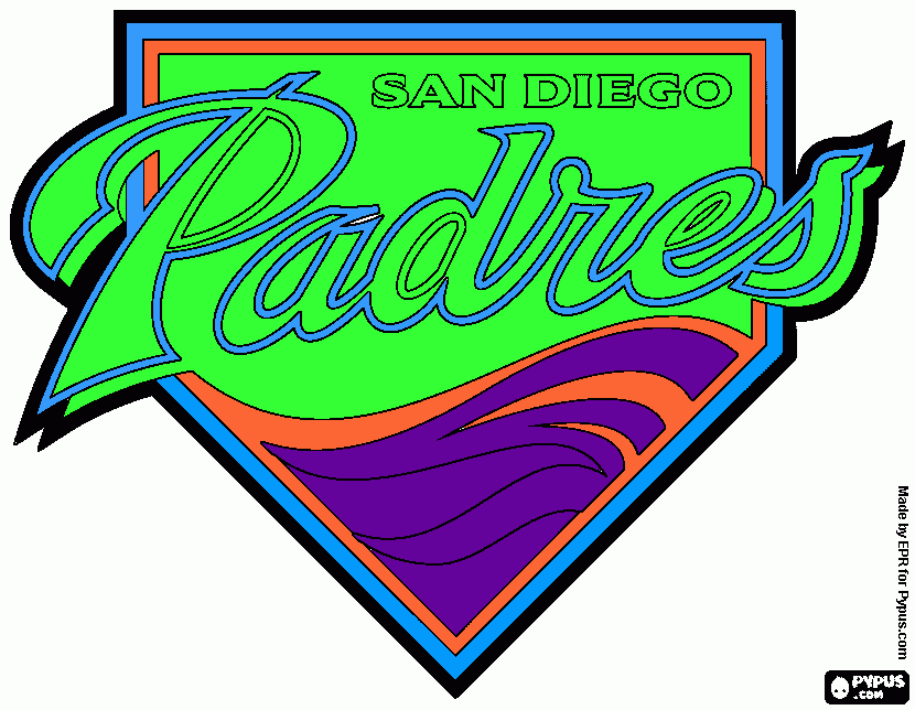 san diego padres coloring page