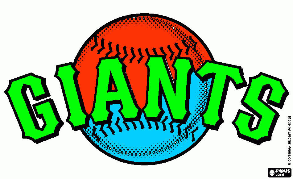 San Francisco Giants logo, baseball team coloring page