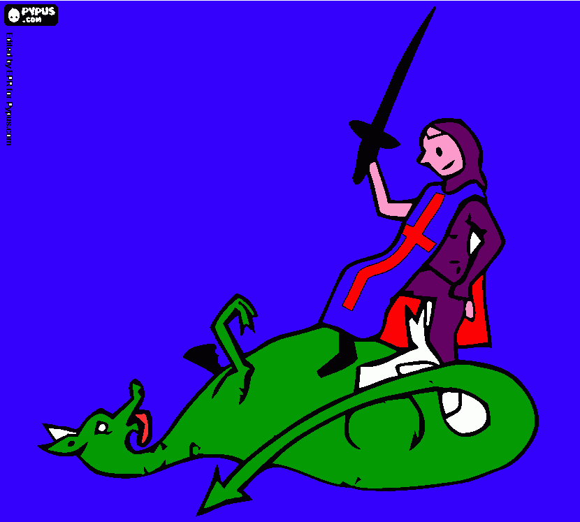 sant jordi coloring page