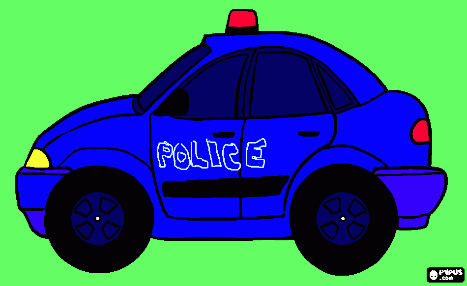 Santiago's Police Car coloring page