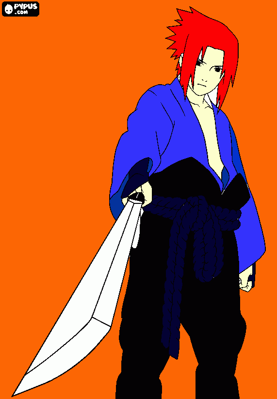 Sasuke Uchiha own Color coloring page
