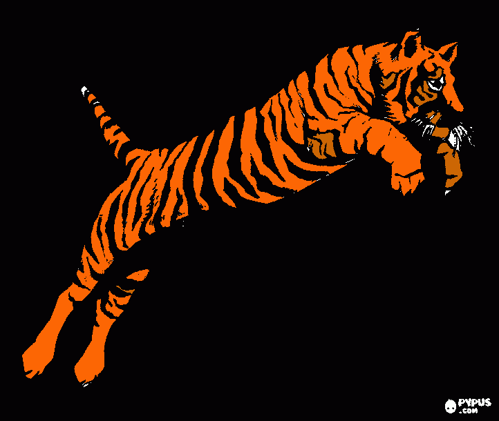 scary animal tiger coloring page