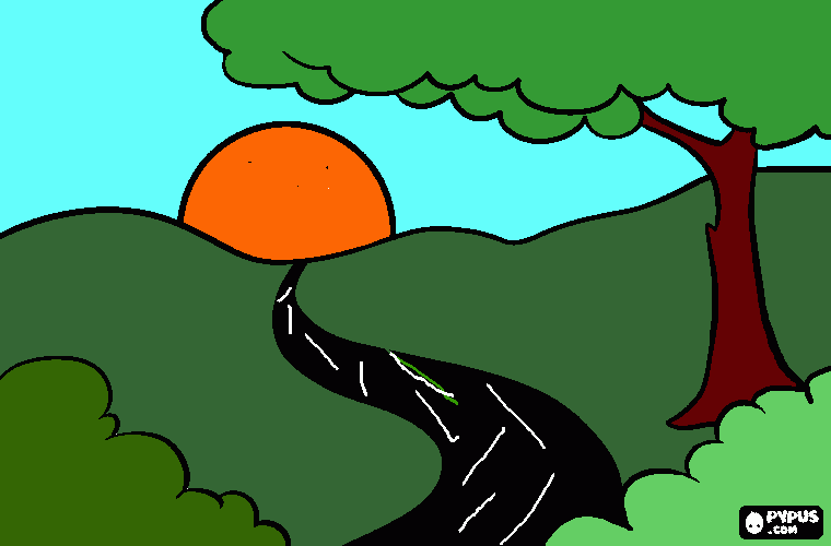 Scenary coloring page