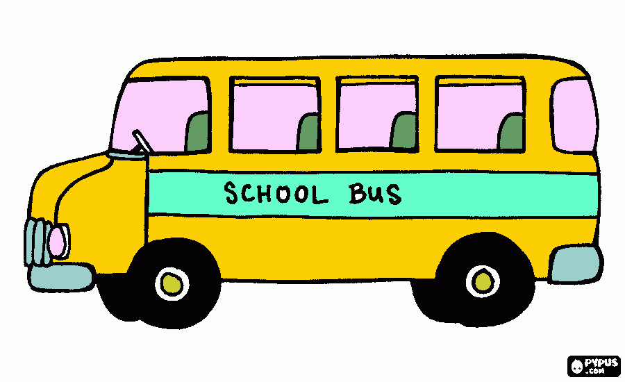 school bus coloring page