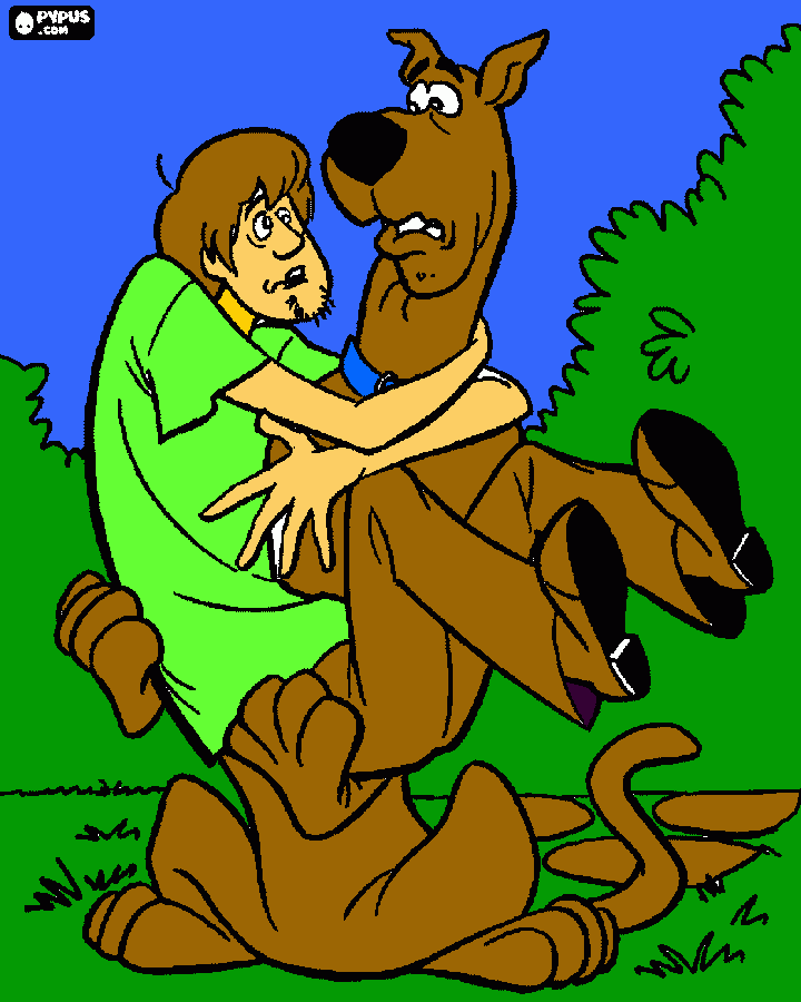 scooy and shaggy coloring page