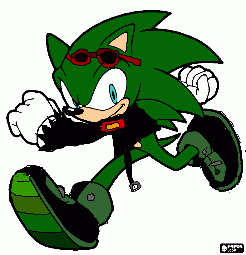 scourge the hedgehog coloring page