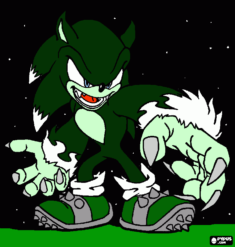 scourge the werehog coloring page