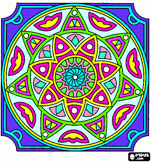 Sea Star Mandala from Andulka coloring page