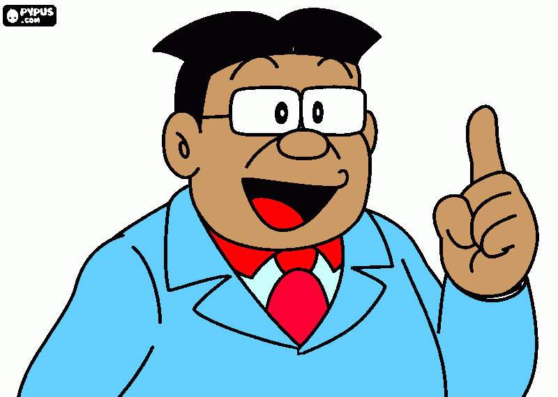 sensei is teaching coloring page