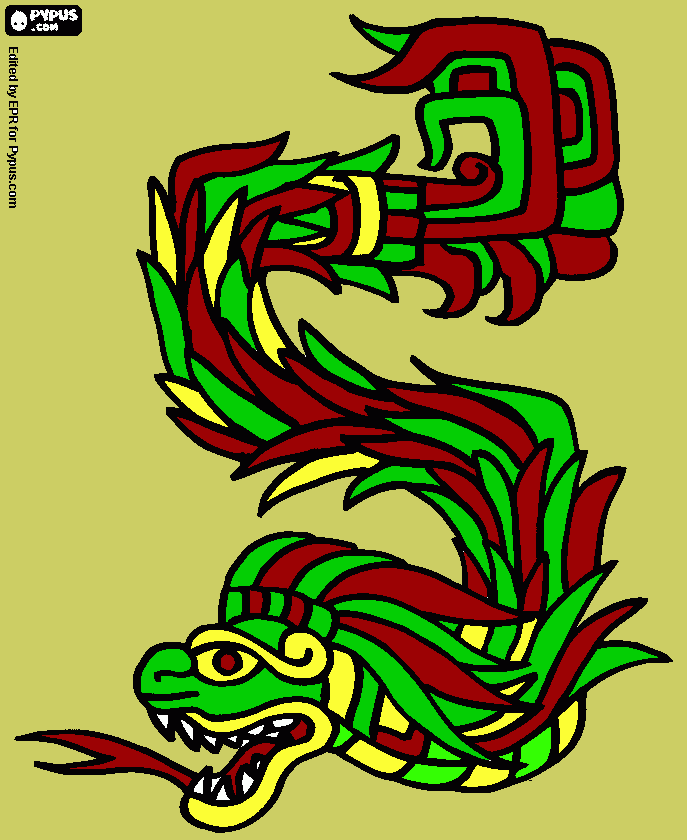 Serpent God coloring page