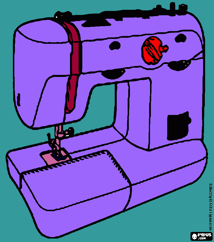 sewing machine coloring page