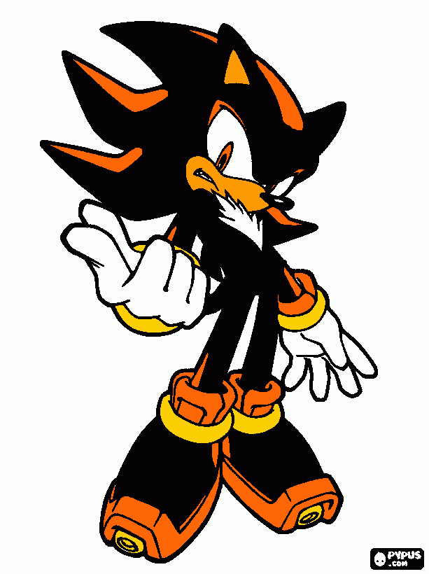 shade the hedgehog coloring page