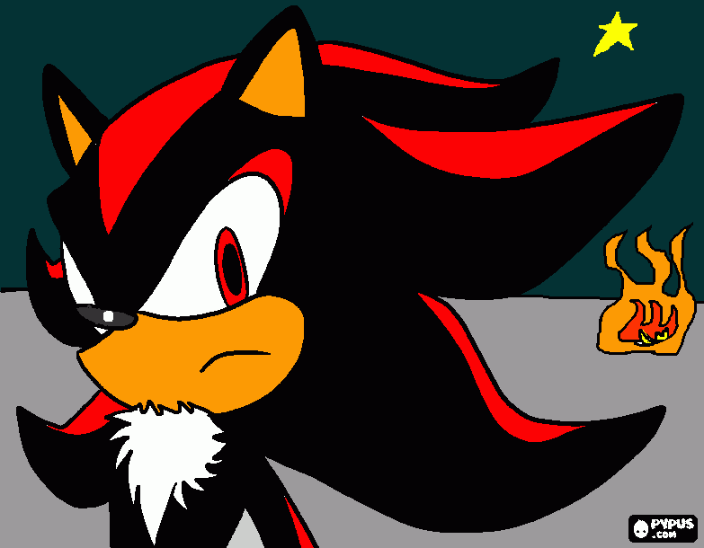 shadow shot his gun and it made a fire coloring page