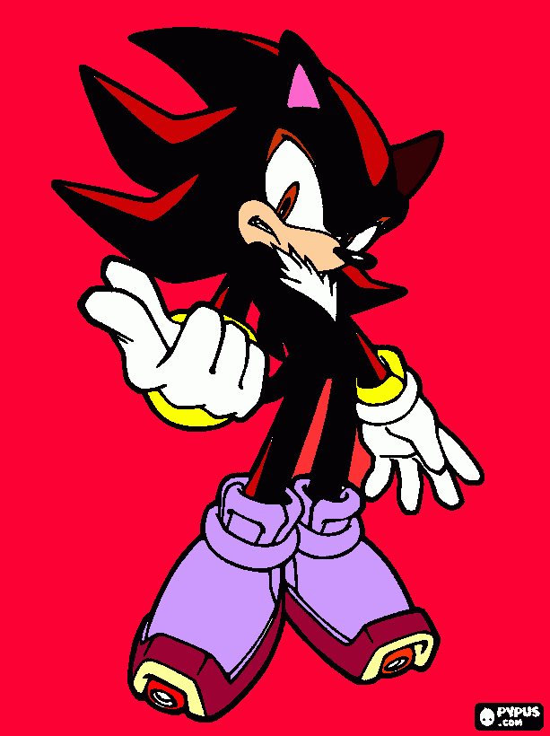 shadow sonic coloring page