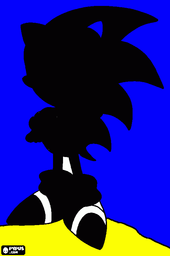 shandow sonic coloring page