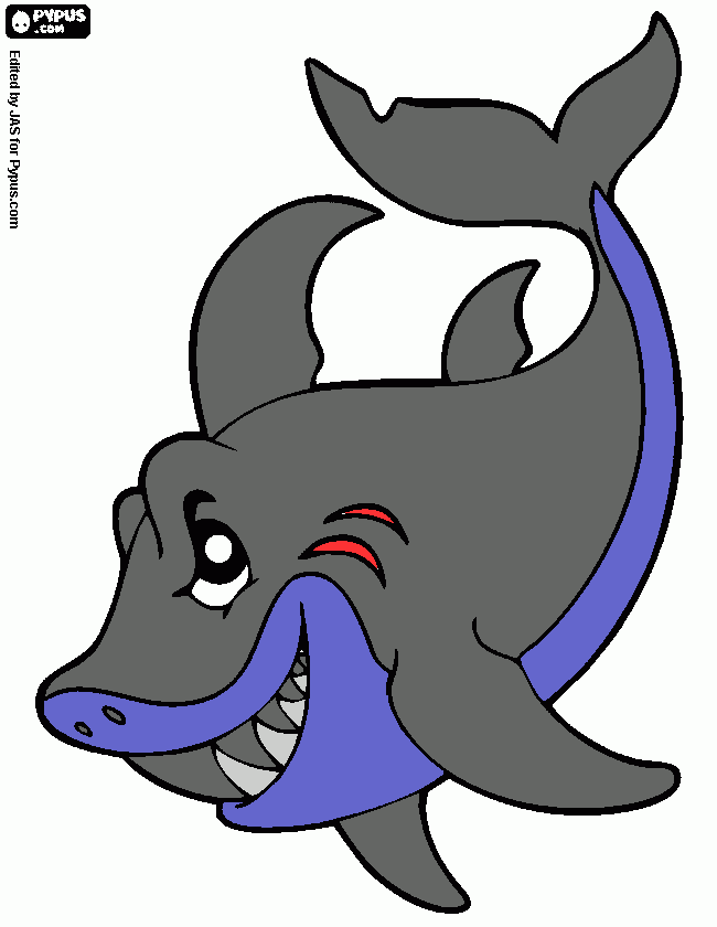 SHARK! coloring page