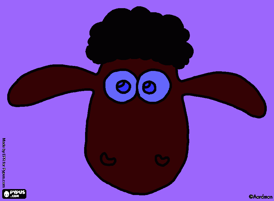 shaun sheeo coloring page
