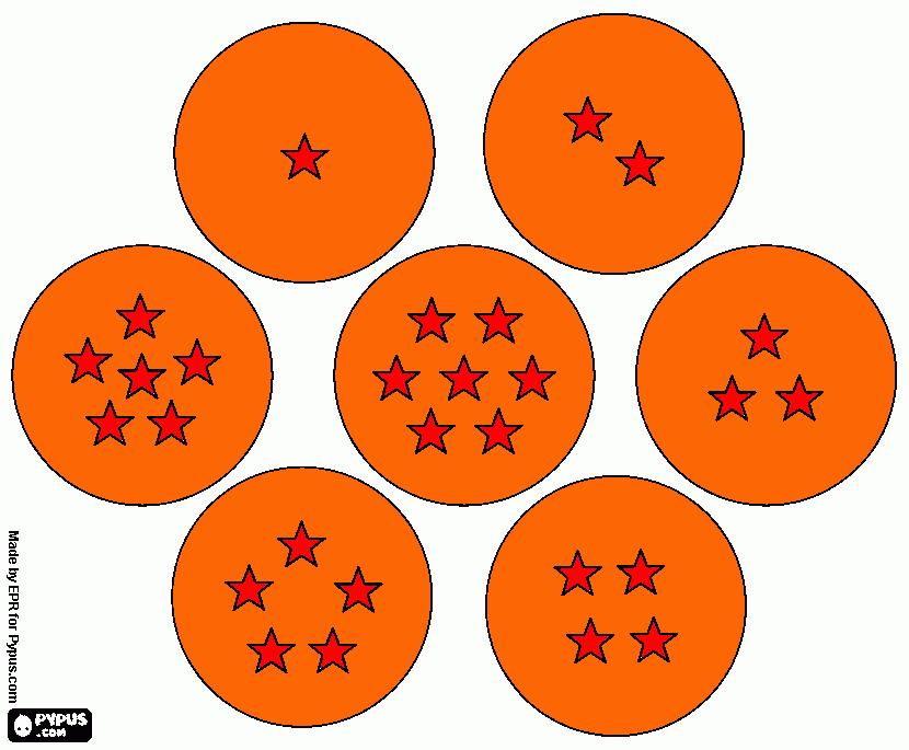 Shenron's Dragon Balls coloring page