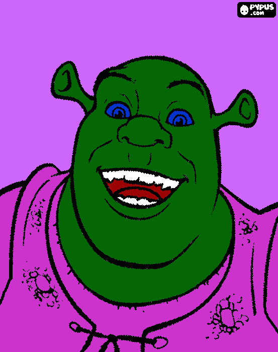 sherk coloring page
