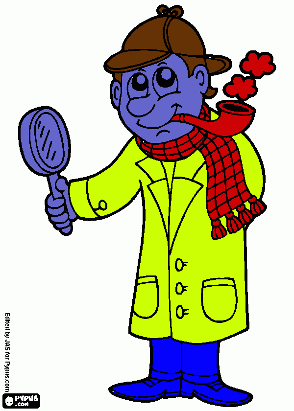 SHERLOCK HOLMES, THE MOST FAMOUS DETECTIVE coloring page