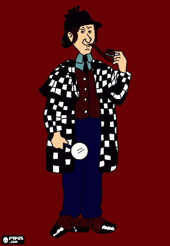 Sherlock Holmes coloring page